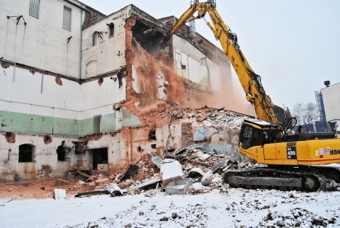 2009-12 - Lublin - Wyburzenie budynków byłej cukrowni